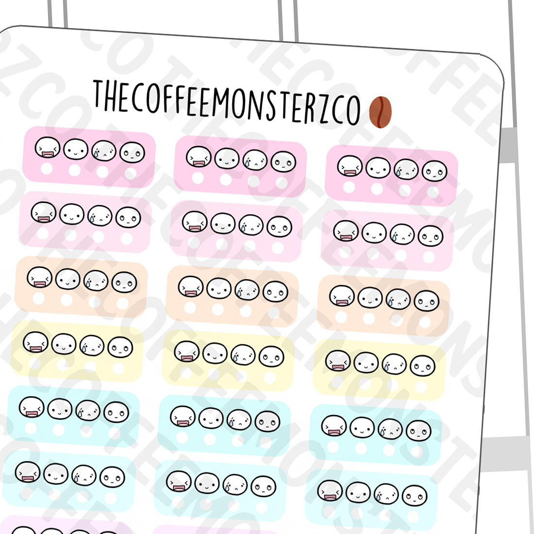 Mini Mood Trackers (Hobonichi), TheCoffeeMonsterzCo
