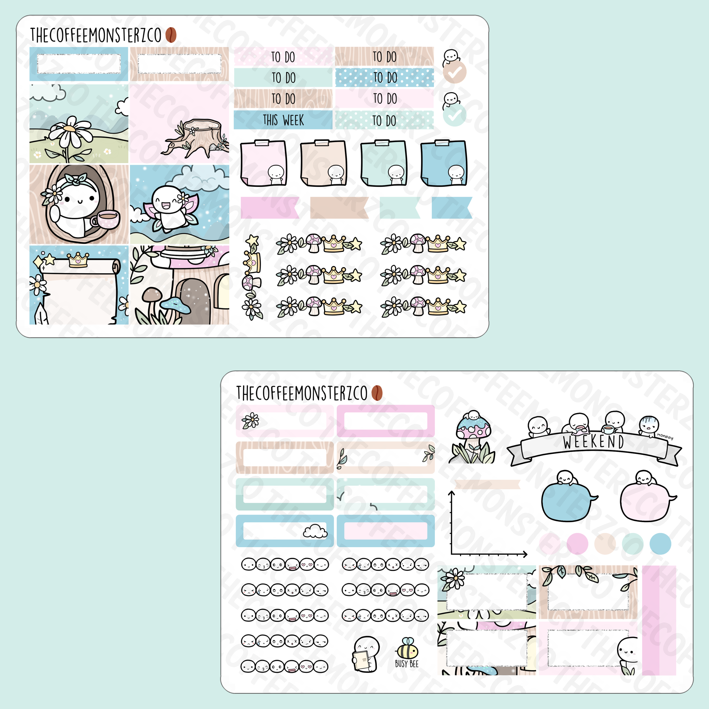 Bookish Hobonichi Cousin Kit Planner Stickers