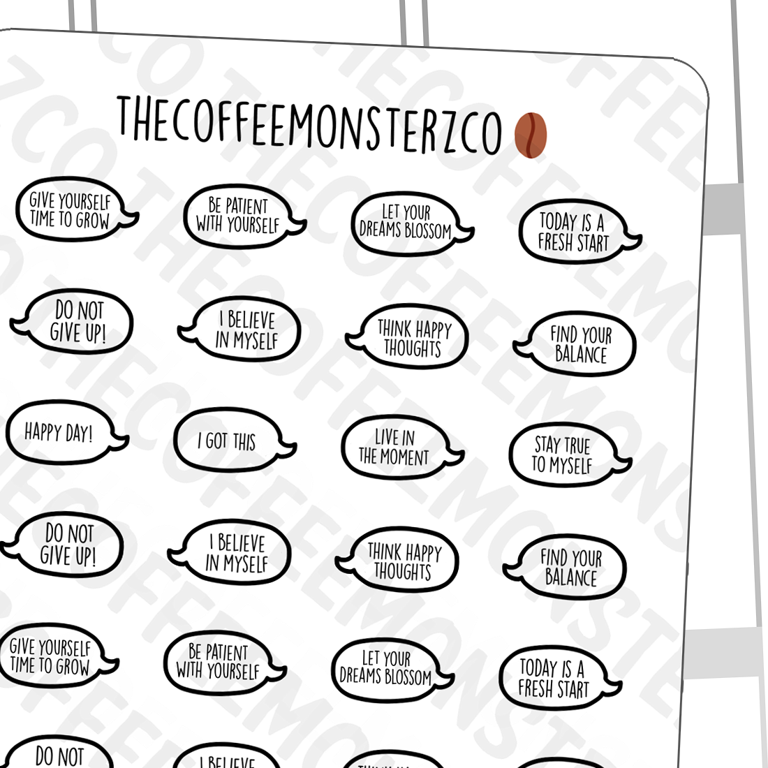 Positive Speech bubbles - TheCoffeeMonsterzCo