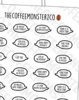 Positive Speech bubbles - TheCoffeeMonsterzCo