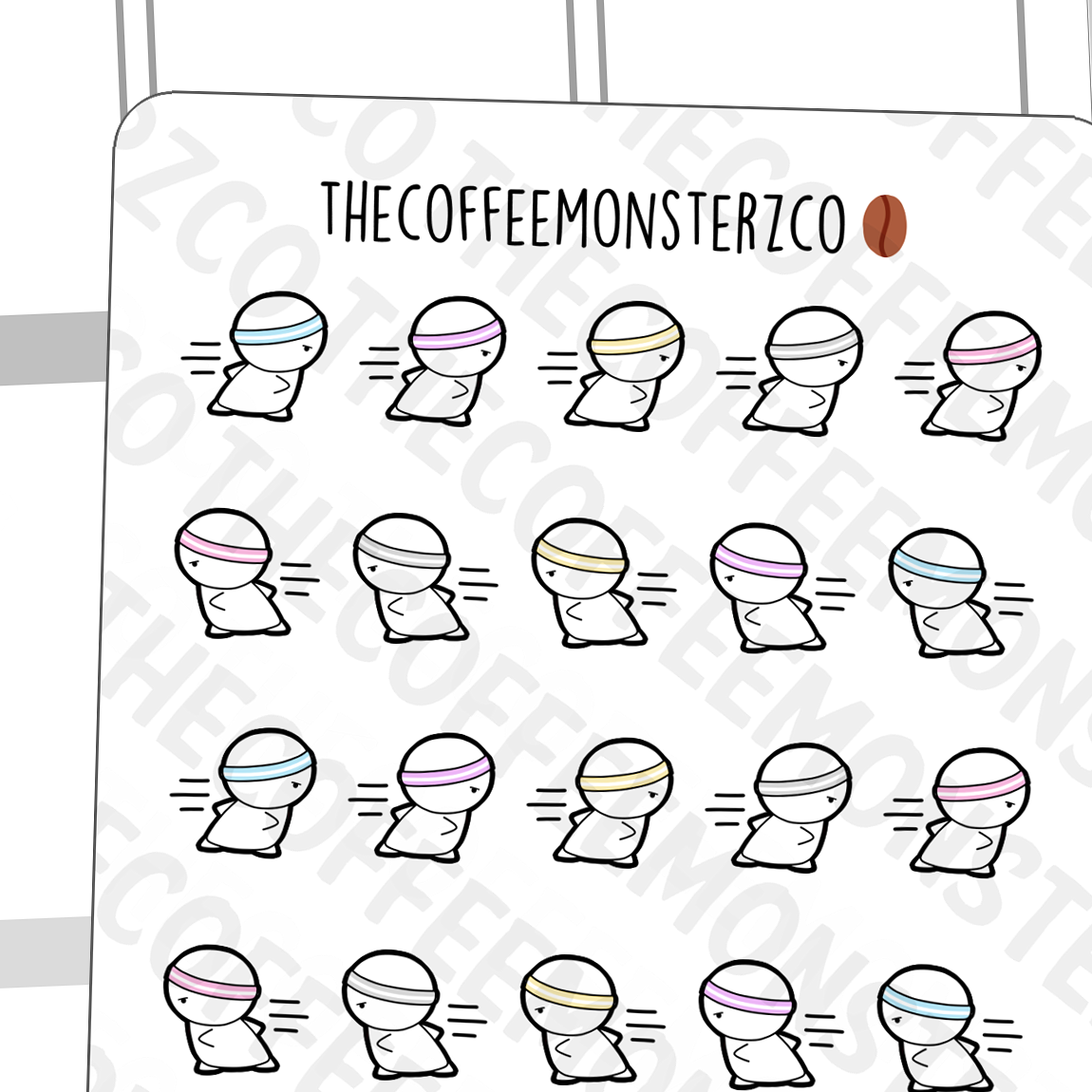 Running Emotis - TheCoffeeMonsterzCo