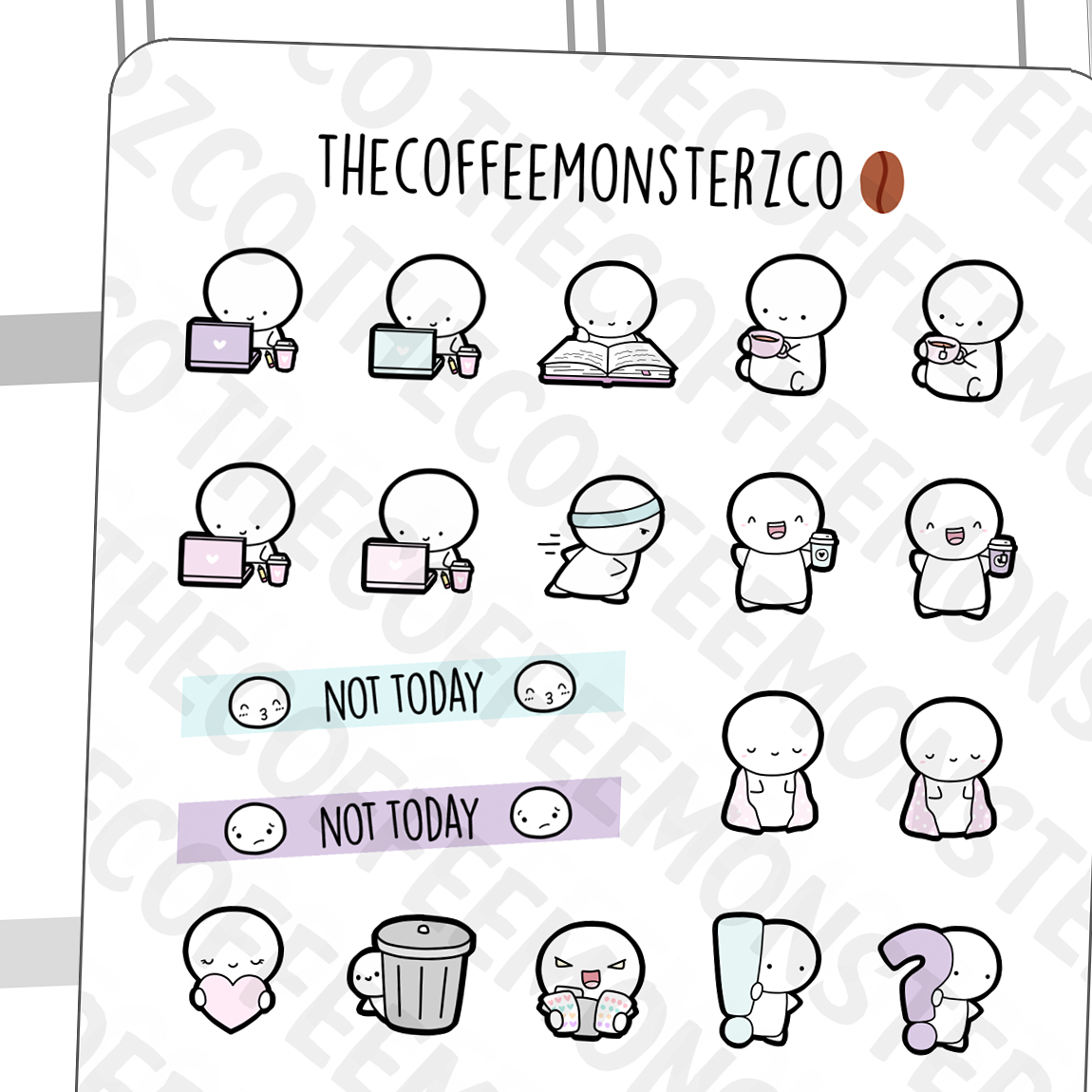 Weekly Emotis Sampler (Self Care Collection) - TheCoffeeMonsterzCo