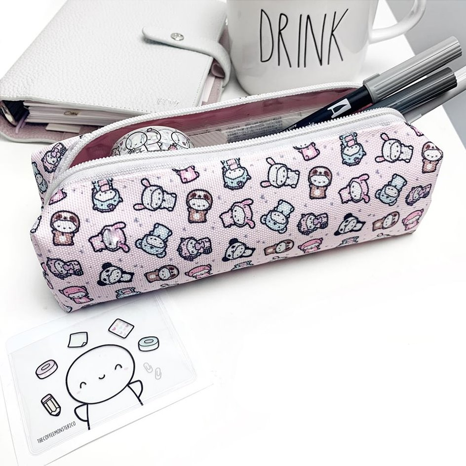 Petmoko Cute Pencil Pouch,Double sided pencil pouch,Monster Plush