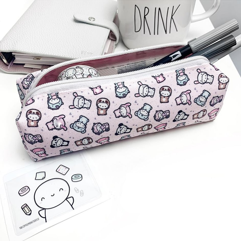 Powder Pink Animal Onesie Pencil Pouch (1 PER PERSON) - TheCoffeeMonsterzCo