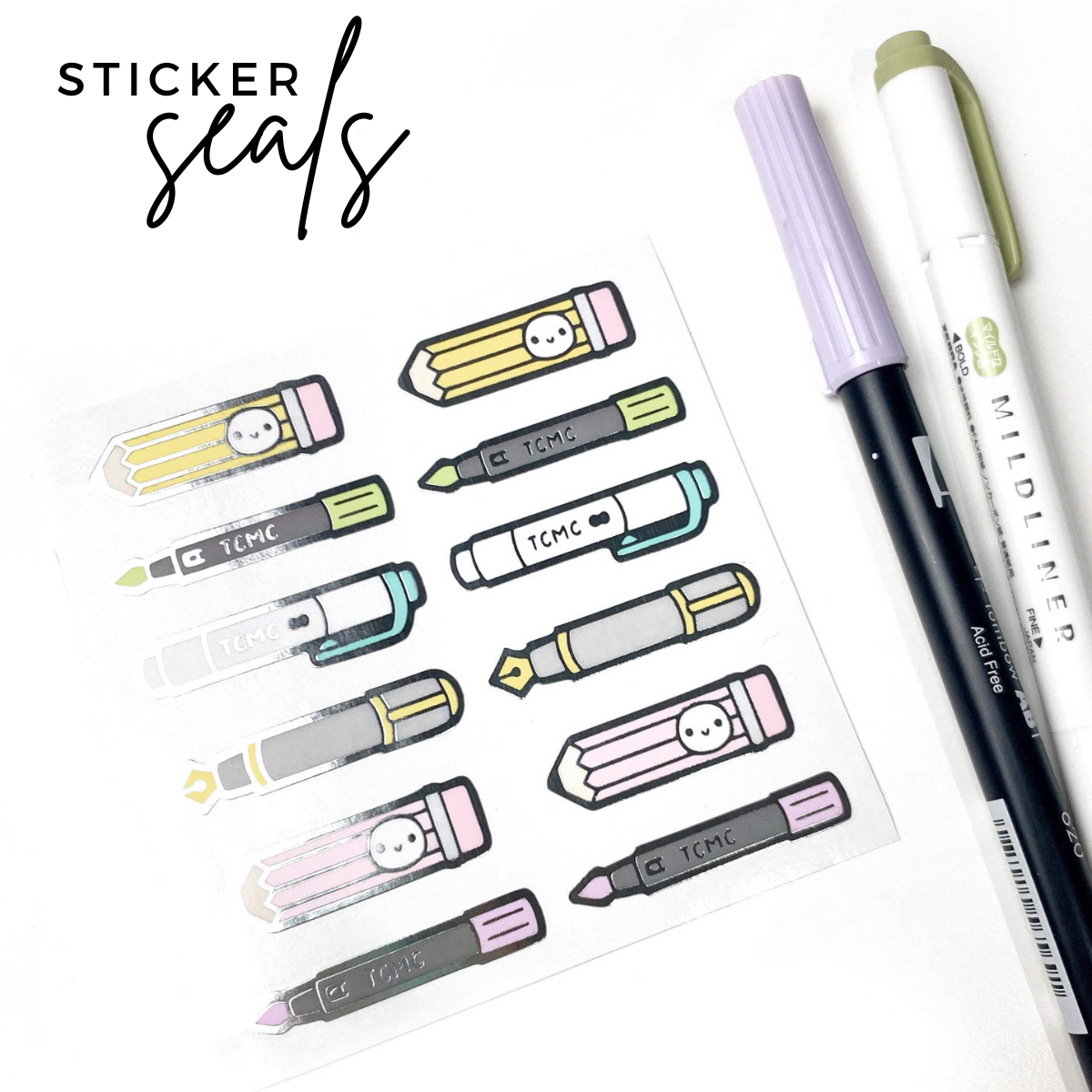 Pen & Pencil - Sticker Seals