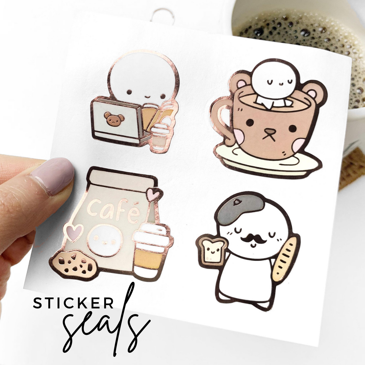 Cozy Cafe Sticker Seals