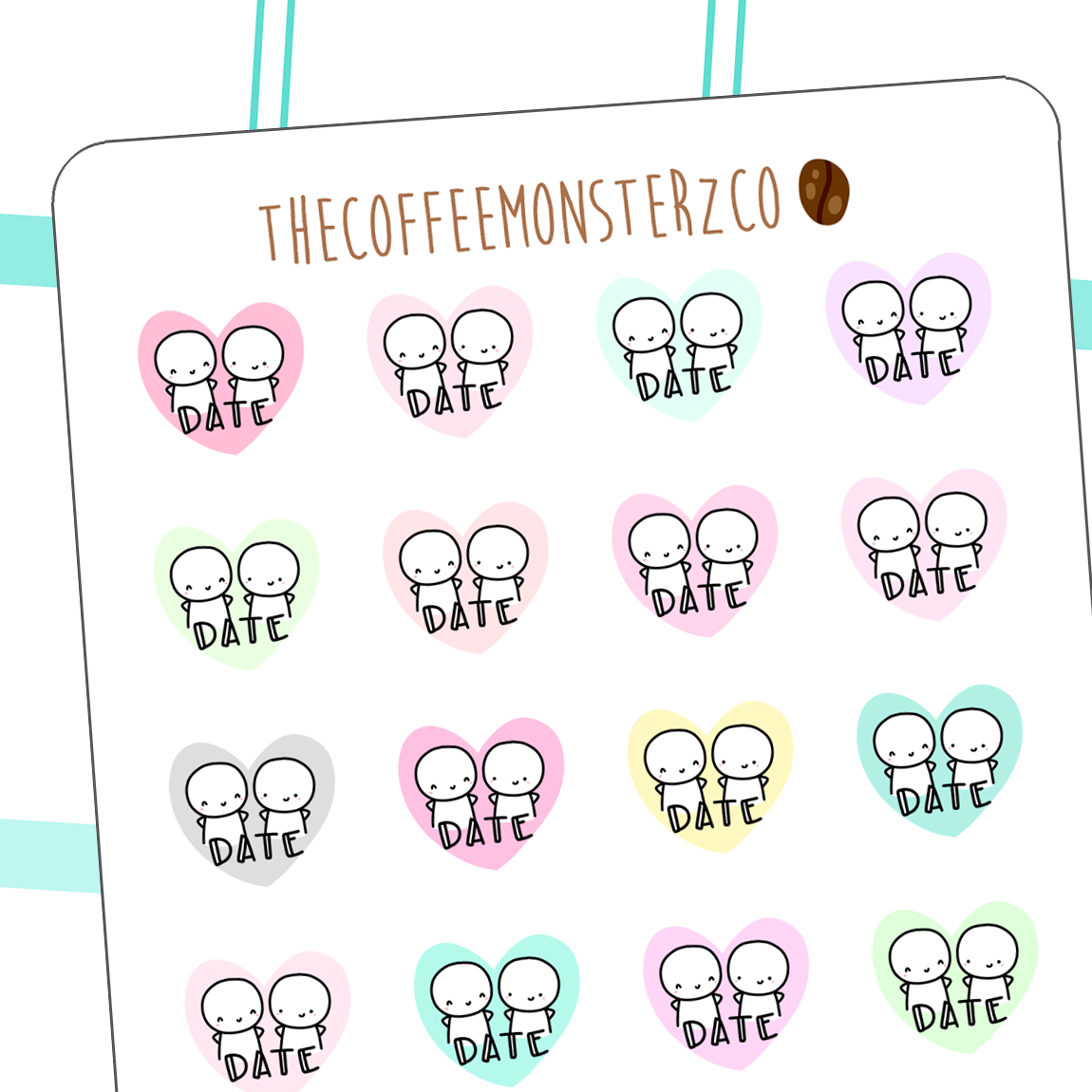 date night emotis, TheCoffeeMonsterzCo