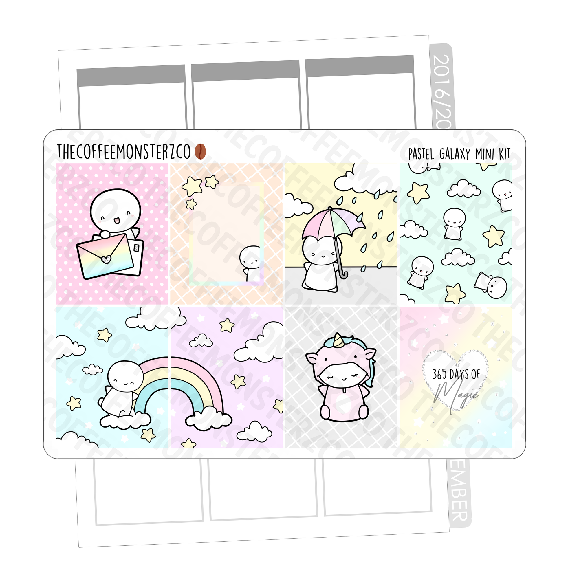 Pastel Galaxy Emoti Mini Kit, TheCoffeeMonsterzCo