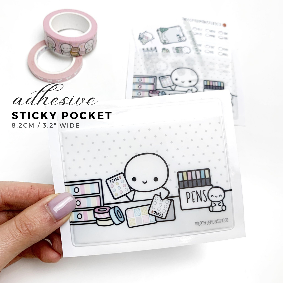 Misfit Crafting Desk - Adhesive Sticky Pocket (FINAL STOCK 1 per customer)