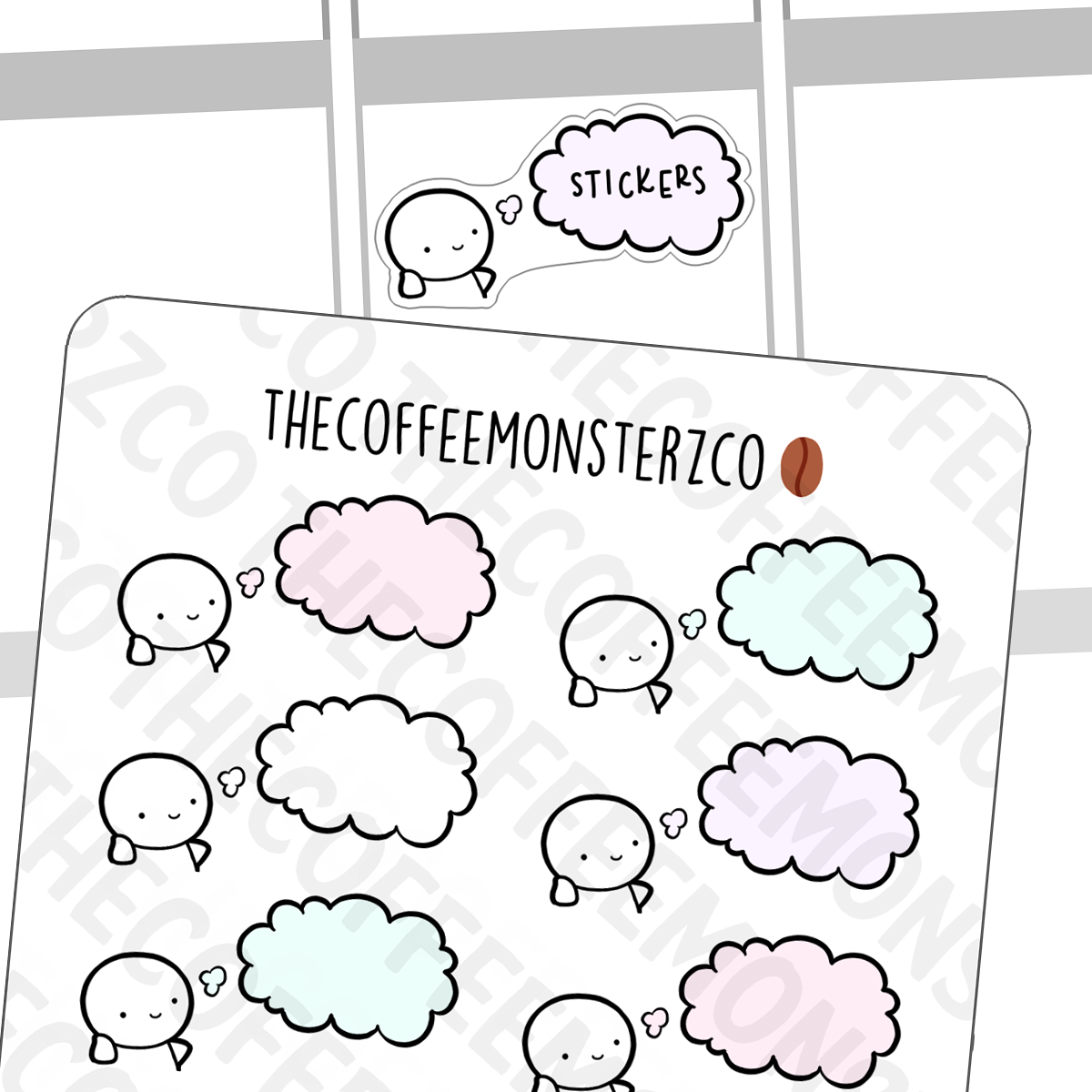 Daydreaming Emotis, TheCoffeeMonsterzCo