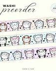 Rainbow Animal Onesies 2.0 Washi Tape - 15mm (1 per customer)