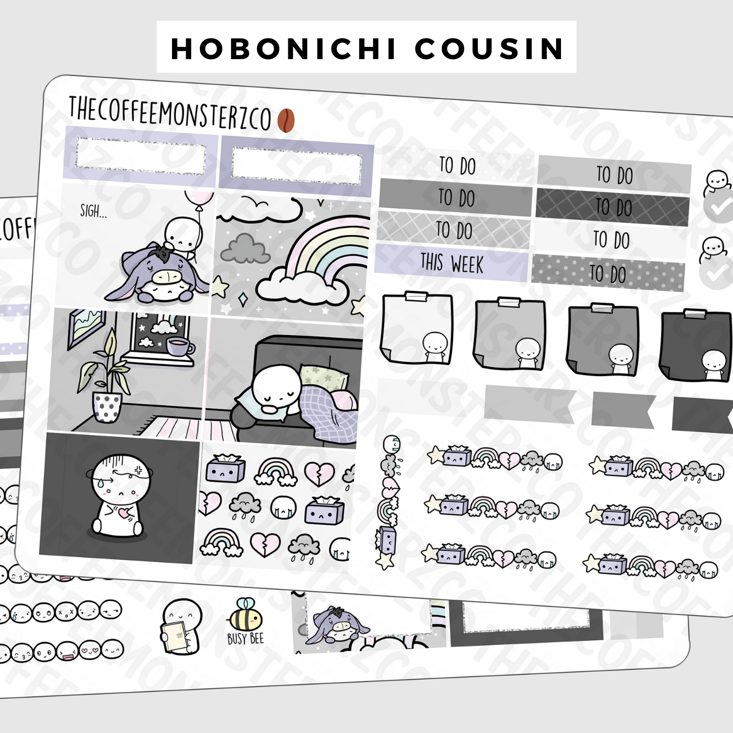 Printable Hobonichi Cousin Monthly Planner Stickers - Luna – Virgo
