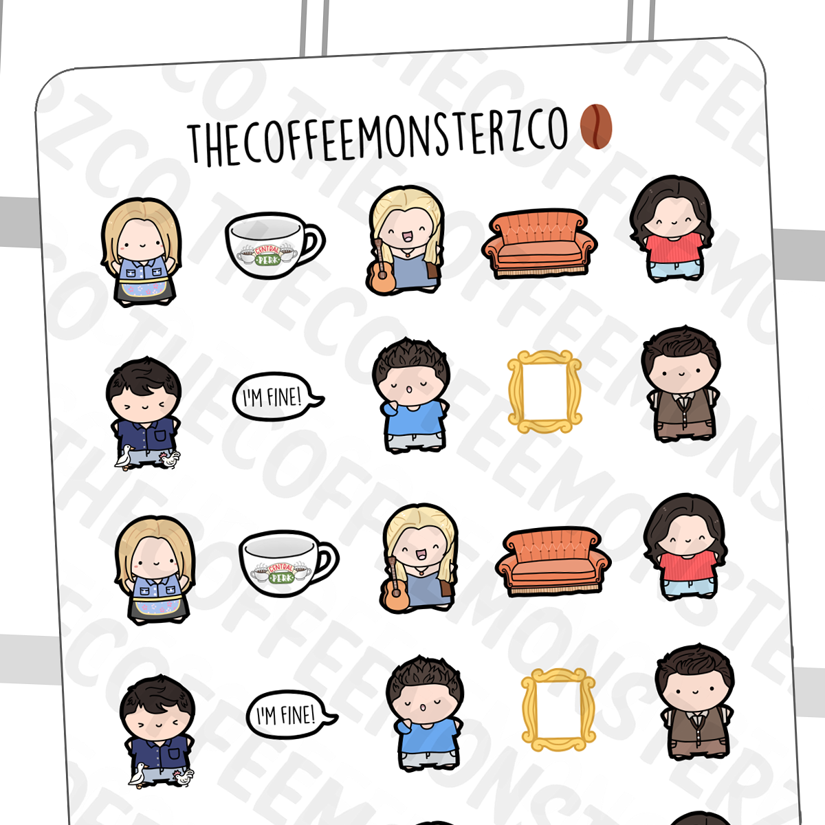 F.R.I.E.N.D.S Emotis - TheCoffeeMonsterzCo