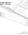 Silver Metal Emoti Ruler