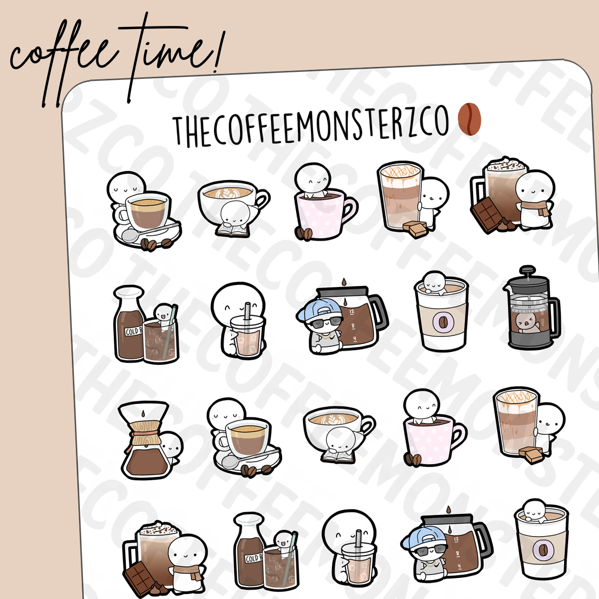 Coffee Time Emotis Sampler