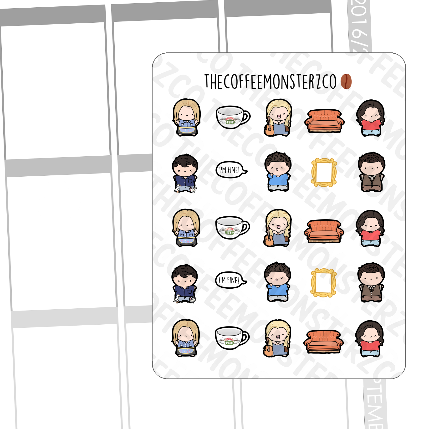F.R.I.E.N.D.S Emotis - TheCoffeeMonsterzCo