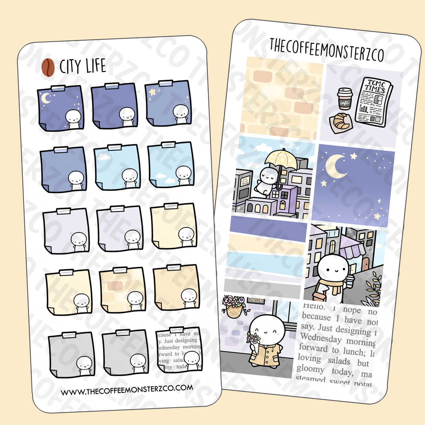 City Life Hobonichi Weeks Kit - TheCoffeeMonsterzCo