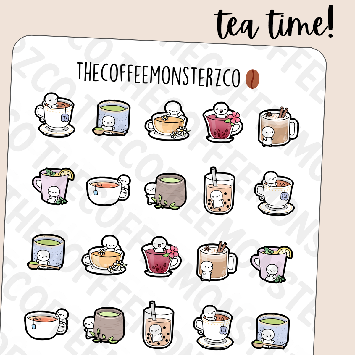 Deals TheCoffeeMonsterzCo TCMC Coffee/Tea, Sleep Time/Planner Time Bundle