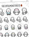 Weightlifting Emotis - TheCoffeeMonsterzCo
