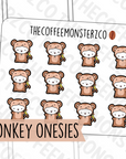 Monkey Onesie Emotis, TheCoffeeMonsterzCo