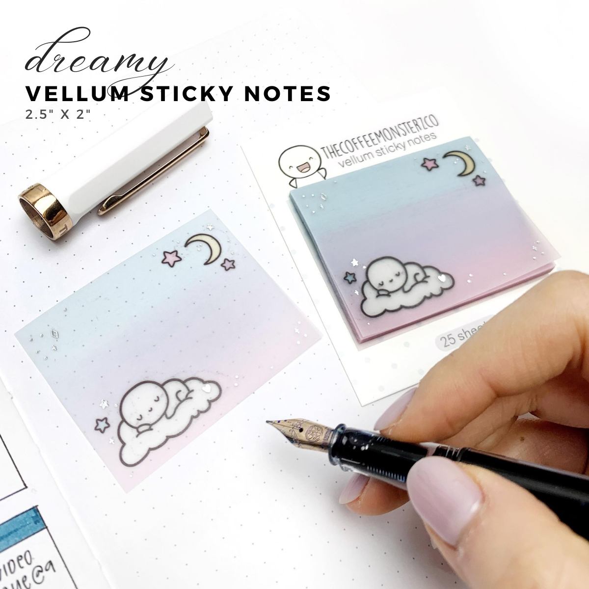 Dreamy - Vellum Sticky Notes