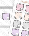 Neutral Sticky Note Stickers, TheCoffeeMonsterzCo