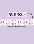 Powder Pink Emoti Washi (Limit 2 rolls per person), TheCoffeeMonsterzCo