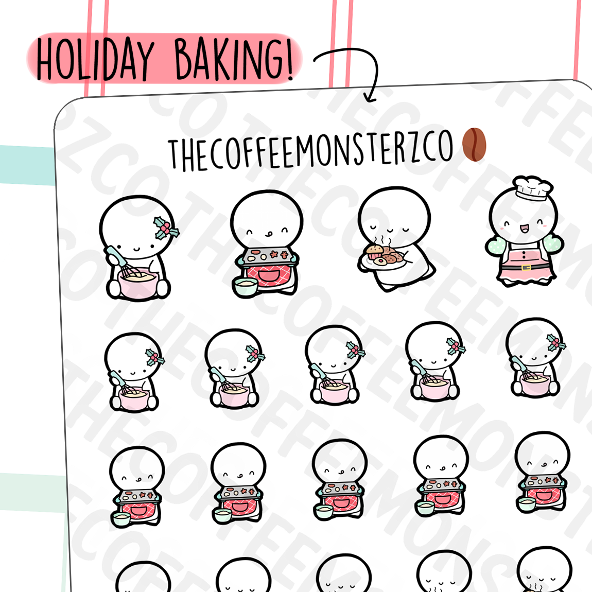 Holiday Baking Emotis