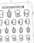 Iced Coffee Emotis - TheCoffeeMonsterzCo