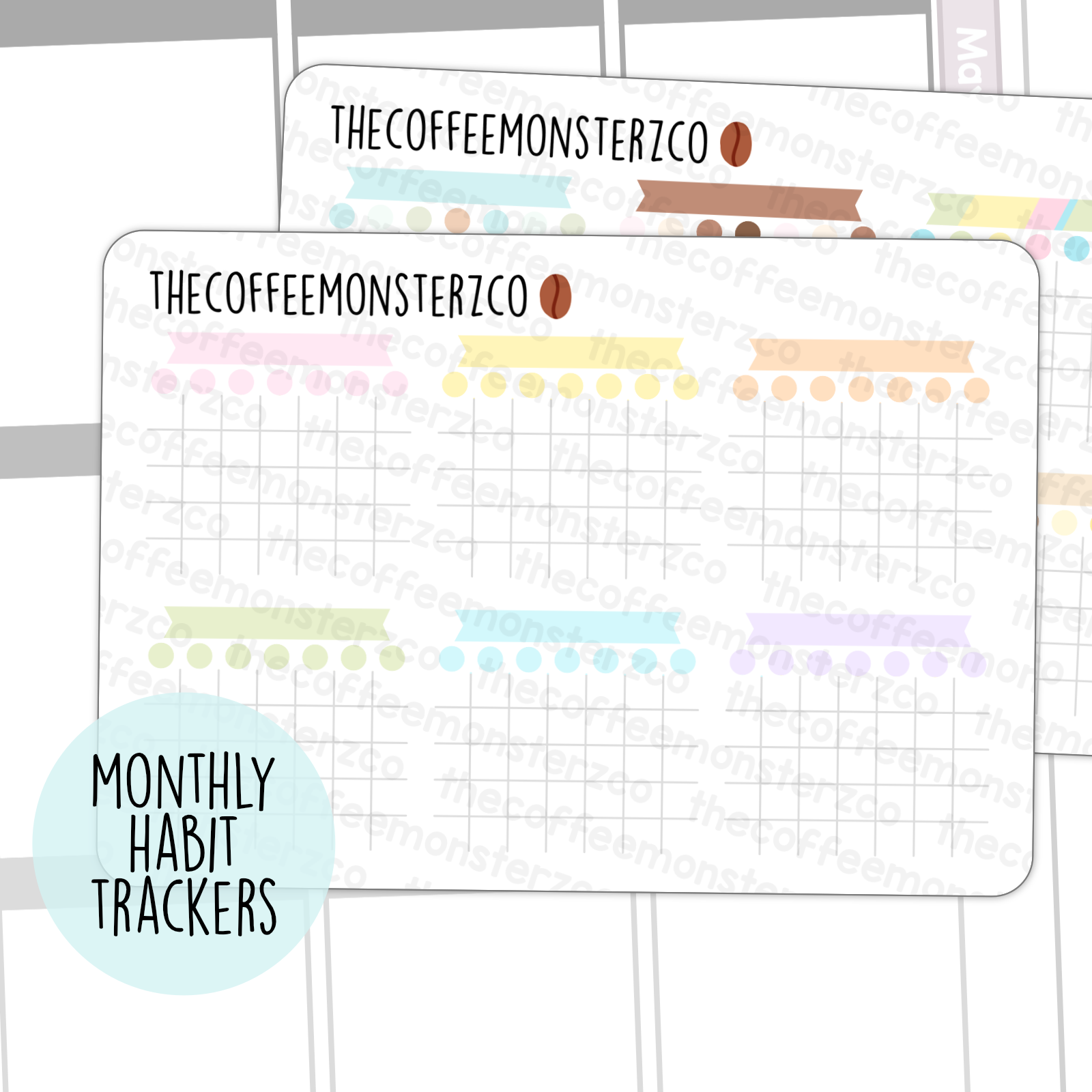 Monthly Habit Tracker List Stickers – Oh, Hello Companies