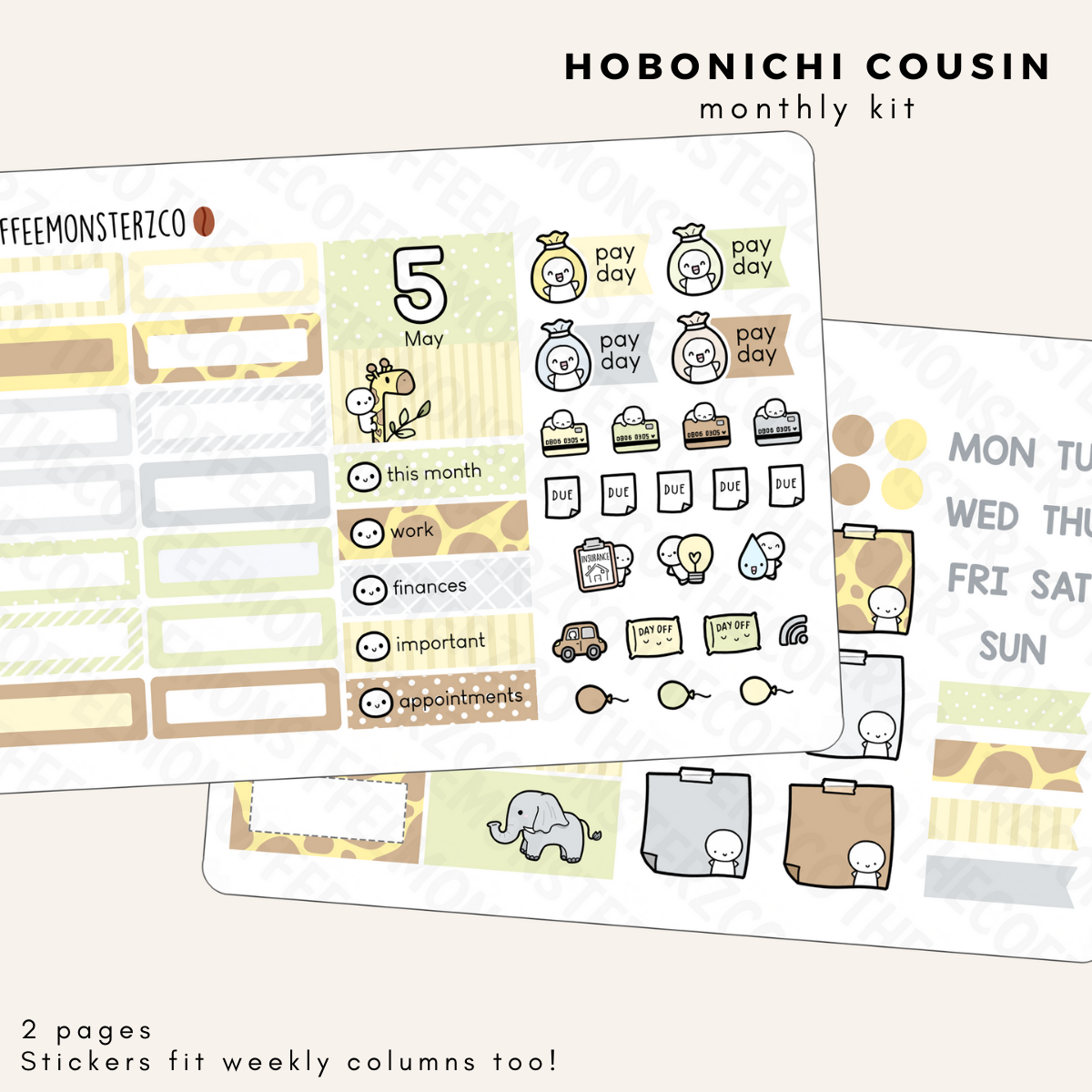 2022 Hobonichi Cousin Monthly Kits (first half)