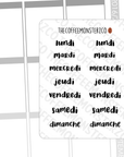 Helen's Lettering: French Days Of The Week