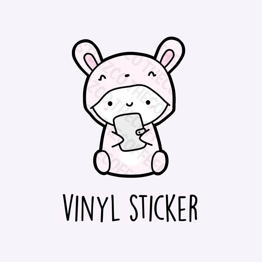Bunny Vinyl Stickers - TheCoffeeMonsterzCo