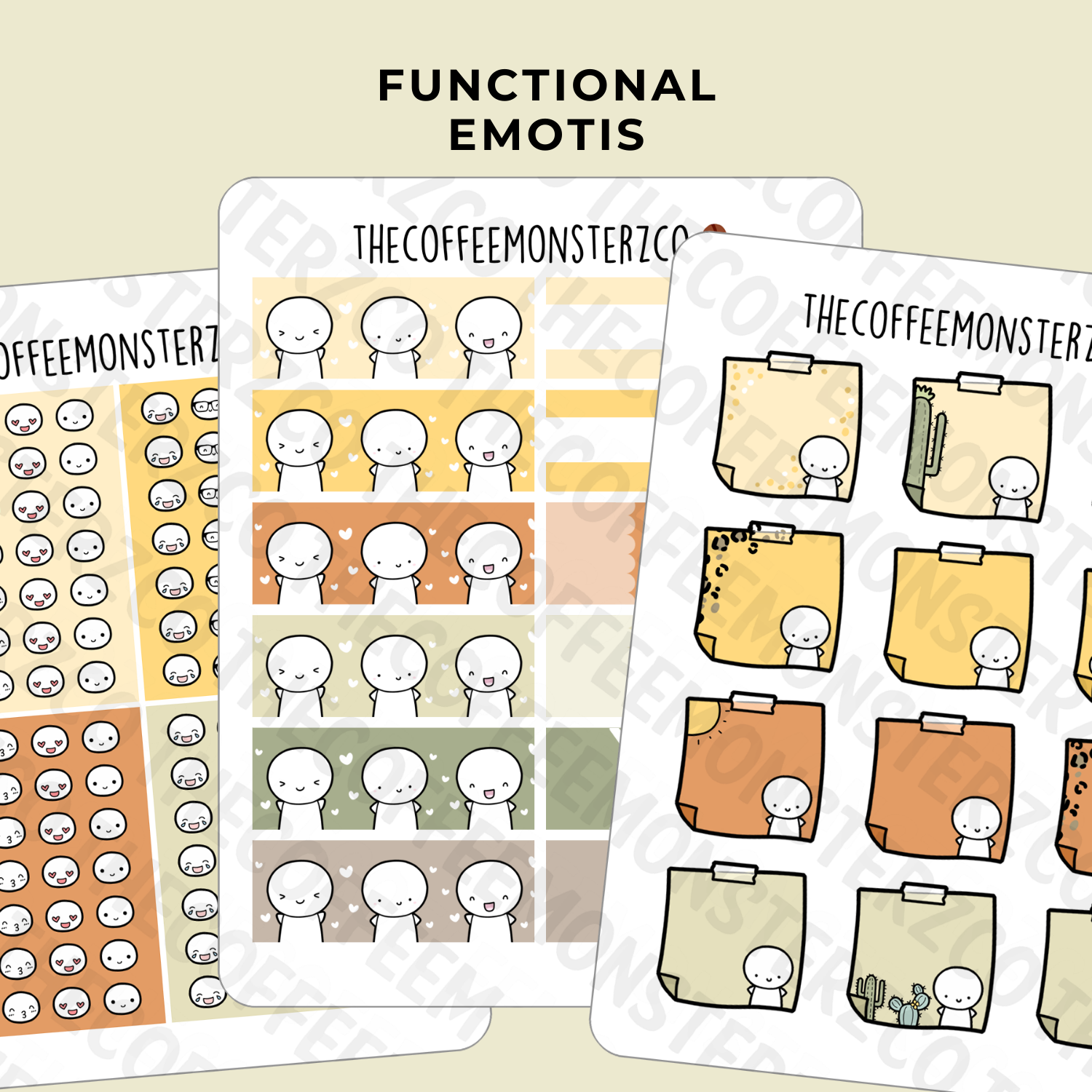 Desert Stroll Emotis Functional Stickers