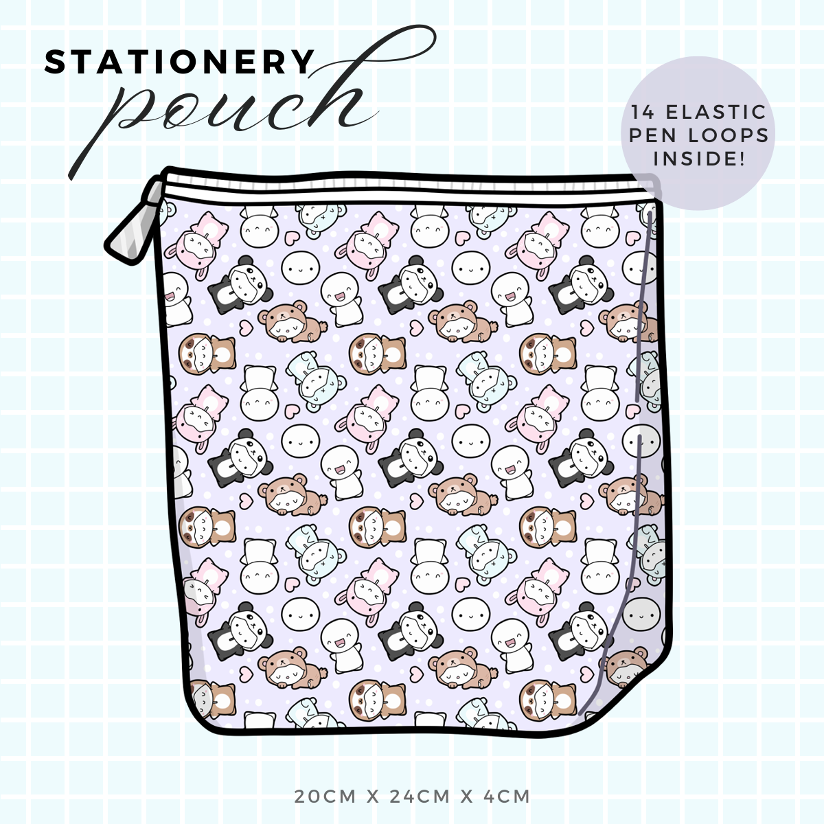 Misty Purple Stationery Pouch (1 per customer)