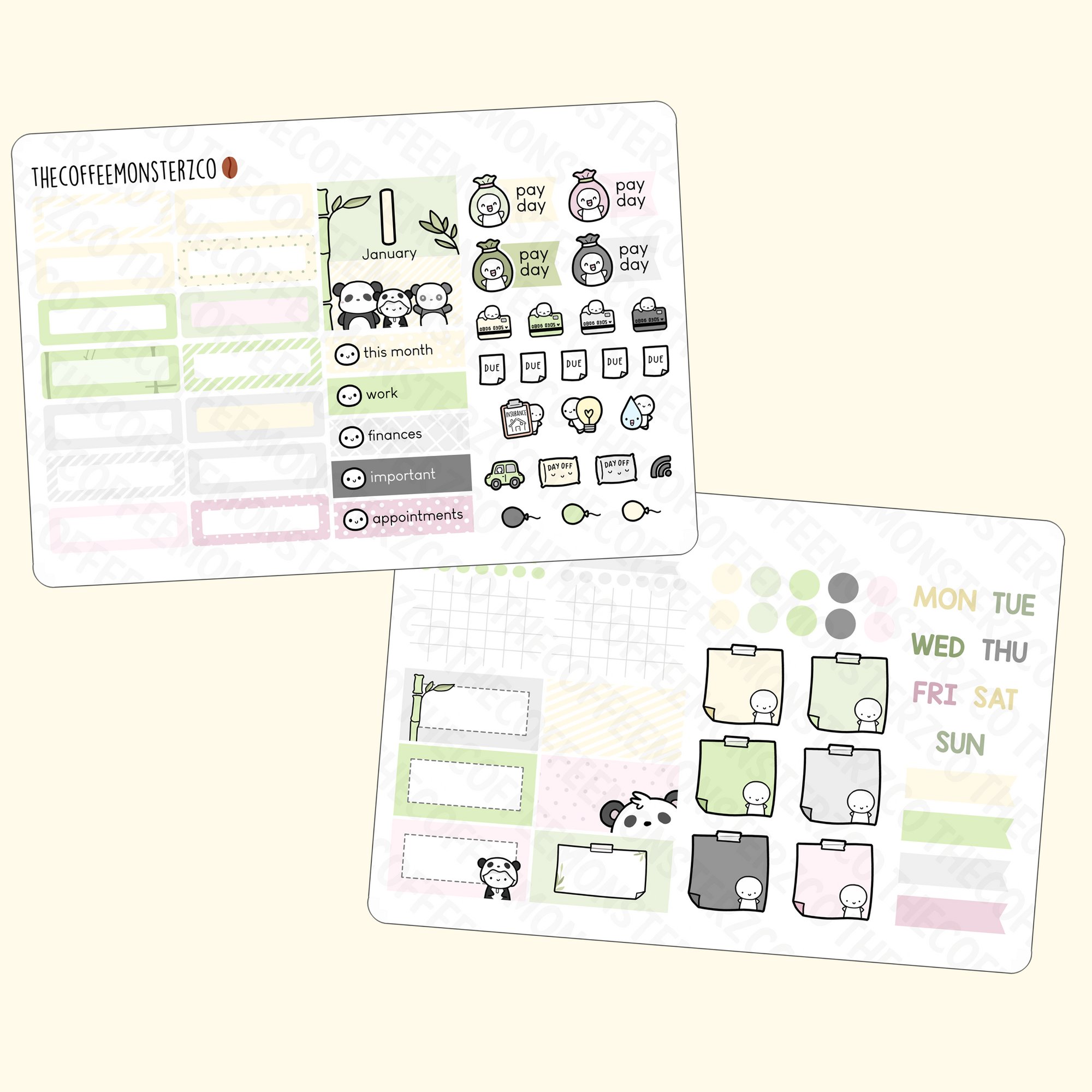 2022 Hobonichi Cousin Monthly Kits (first half)