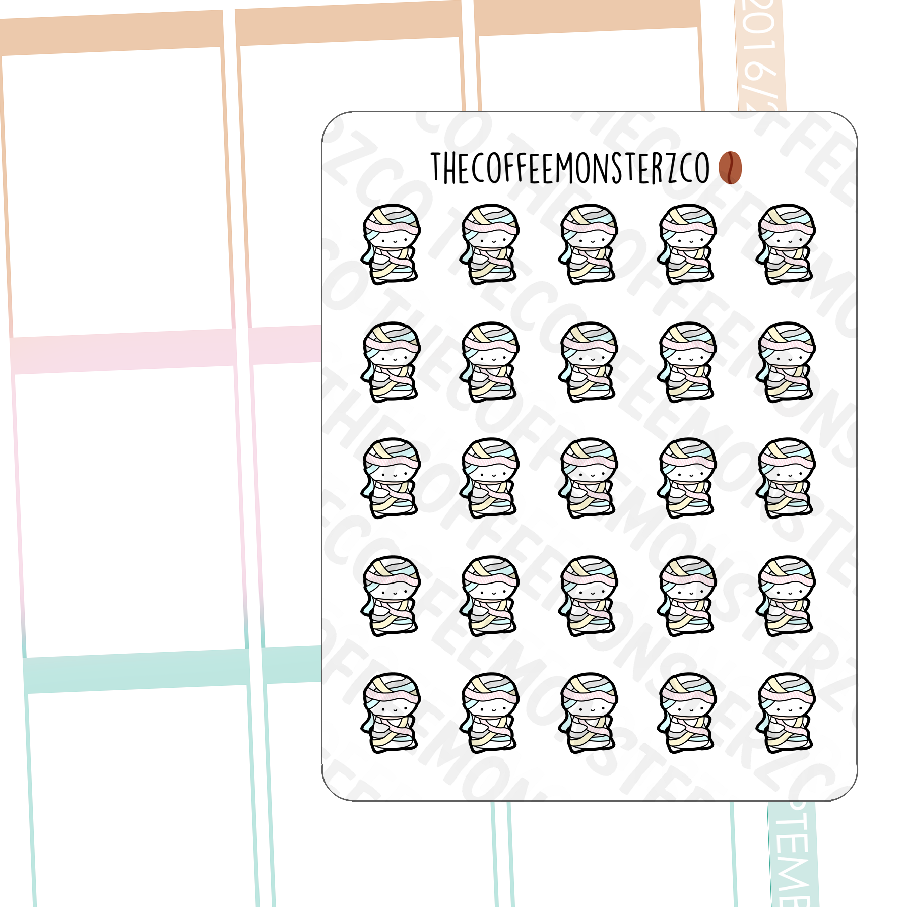 Washi Mummy Emotis