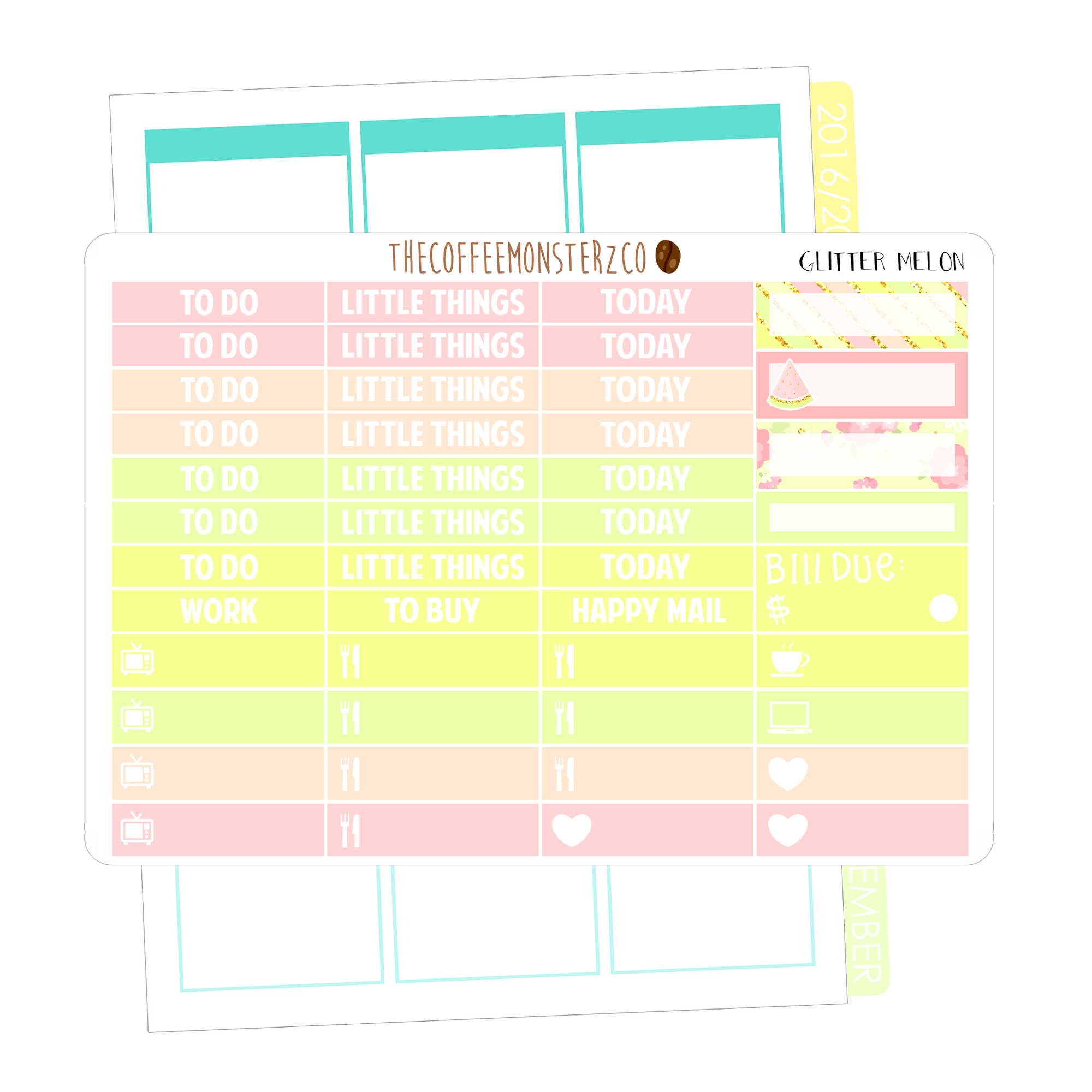 glitter melon full vertical kit, TheCoffeeMonsterzCo