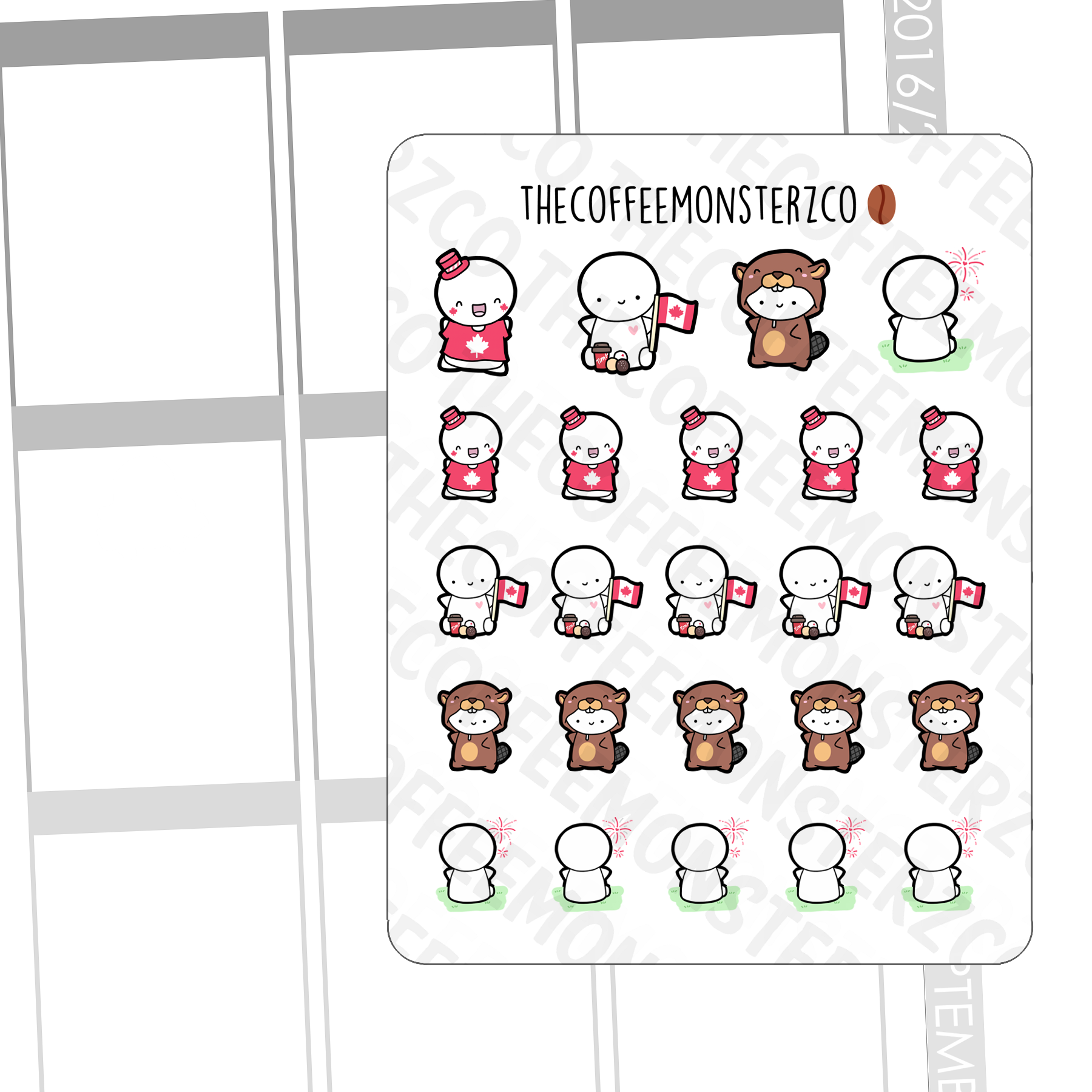 Canada Day Emotis, TheCoffeeMonsterzCo