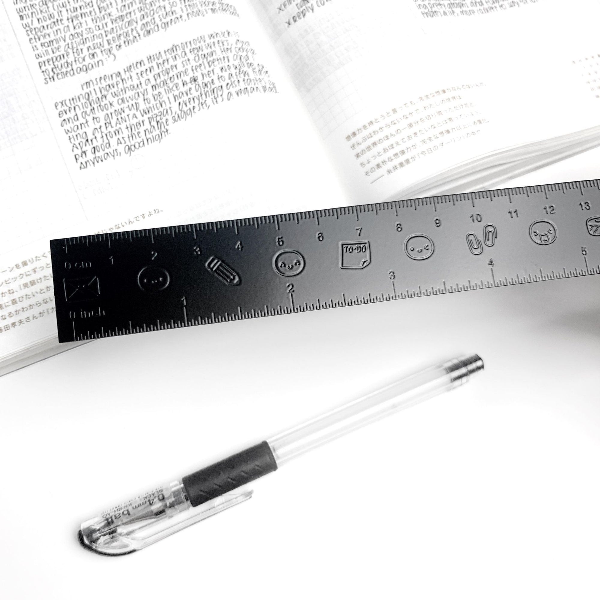 Black - Emoti Metal Ruler