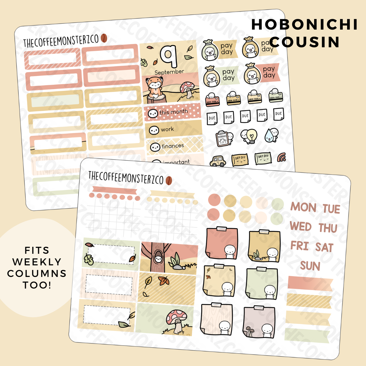 2022 Hobonichi Cousin Monthly Kits (second half)