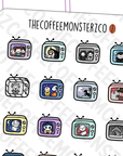 Halloween TV Doodles (FINAL STOCK) - TheCoffeeMonsterzCo
