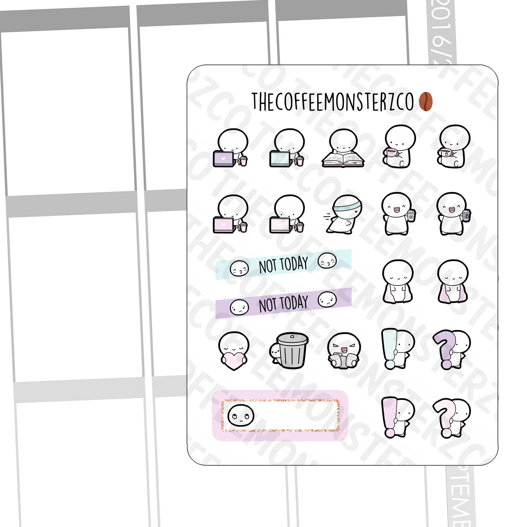 Weekly Emotis Sampler (Self Care Collection) - TheCoffeeMonsterzCo