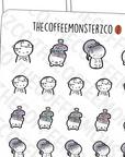 Anxiety Attack Emotis - TheCoffeeMonsterzCo