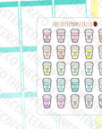 rainbow coffee cups, TheCoffeeMonsterzCo