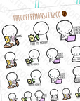 online shopping emotis, TheCoffeeMonsterzCo