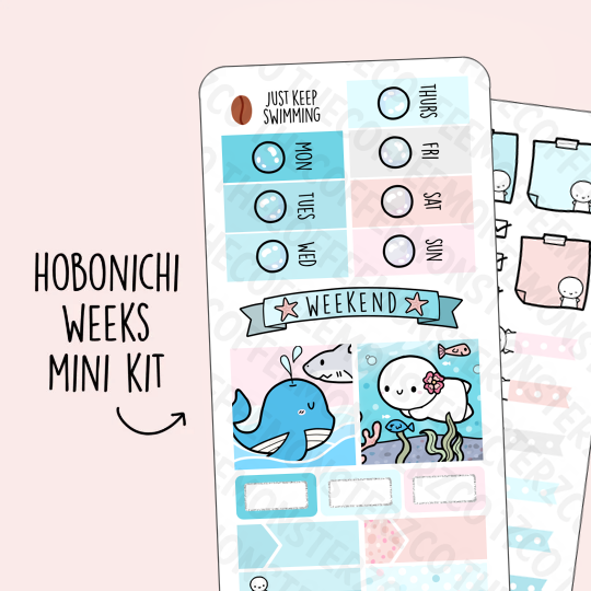 Just Keep Swimming Hobonichi Weeks Kit