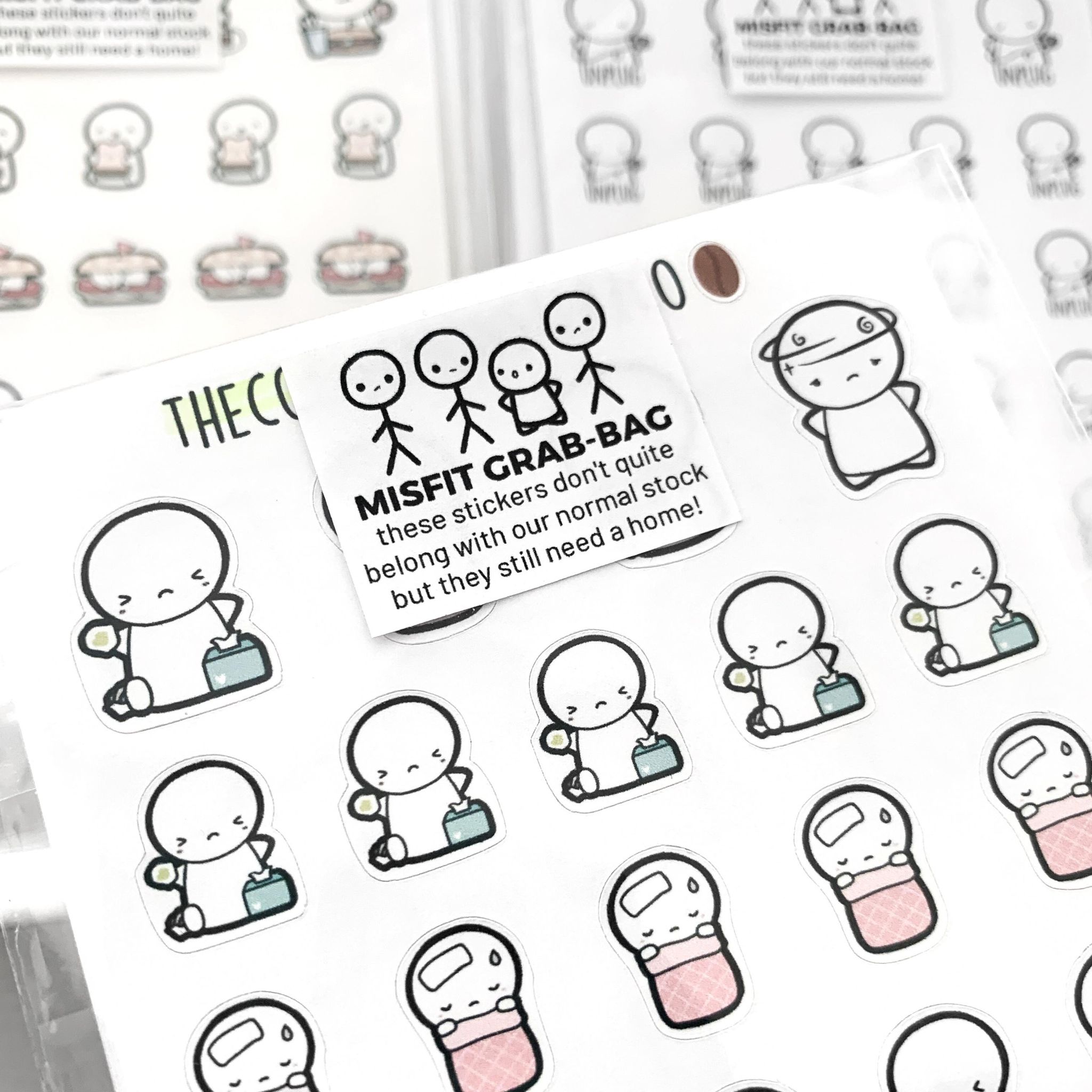 Misfit Sticker Grab Bag - 10 sheets (1 per customer)