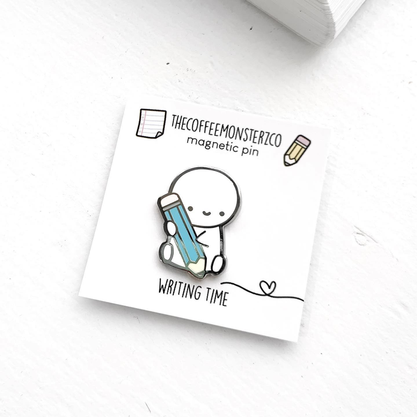 Misfit Writing Time 2.0 - Magnetic Enamel Pin (1 per customer)