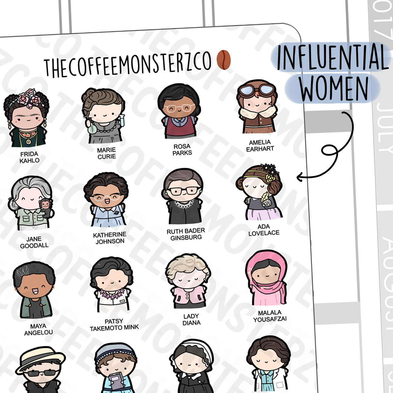 Influential Women Emotis Pt.1 - TheCoffeeMonsterzCo